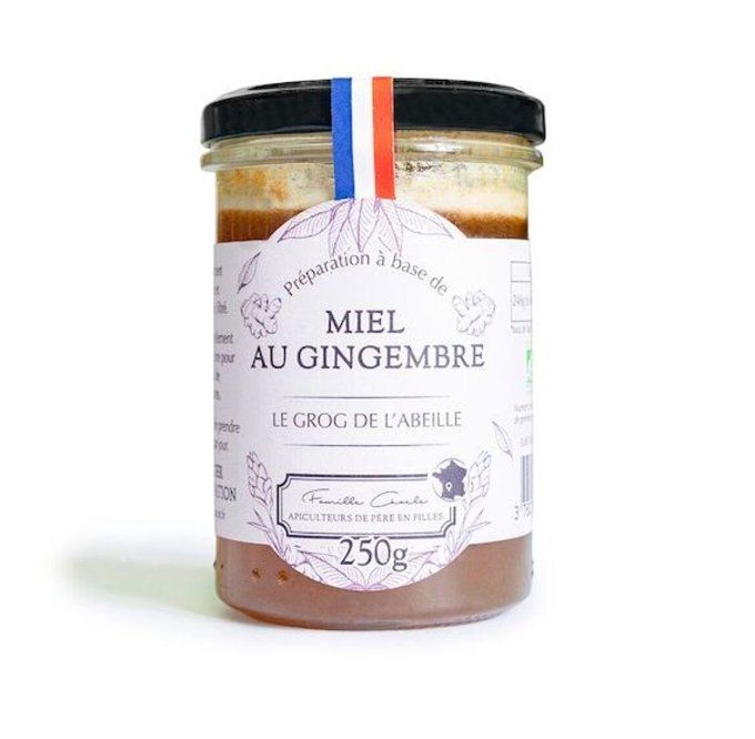 Miel au gingembre BIO Energie Les abeilles de malescots   - 250 gr