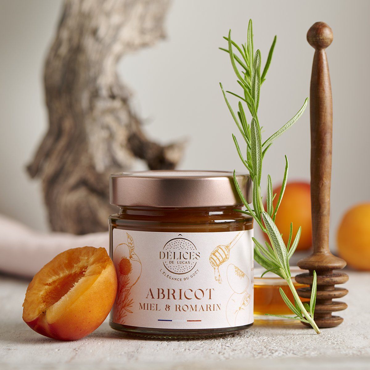 Confiture Abricot Miel Romarin - 230 gr 