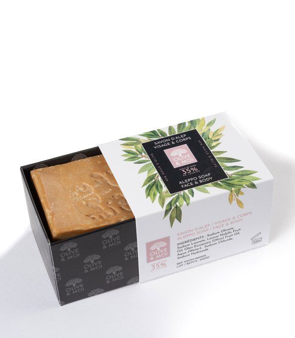 Savon d’Alep Traditionnel – 35% Huile de Baies de Laurier – 200g
