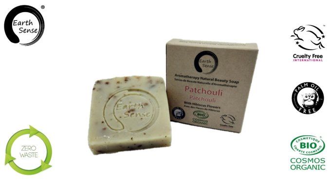 Savon solide certifié biologique - Patchouli et fleurs d'hibiscus 100g