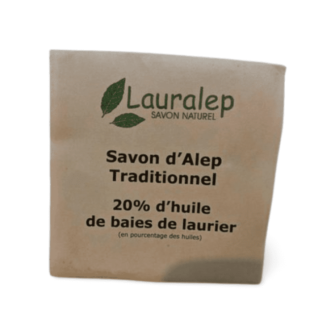 Savon d'Alep traditionnel 20% d'huile de laurier 200 gr 